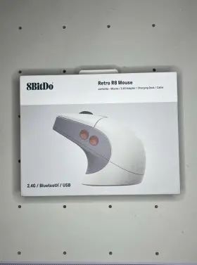 3395 8bitdo 922621507673 Retro R8 Mouse With Charging Dock Paw Optical Sensor Dpi 26k 4k