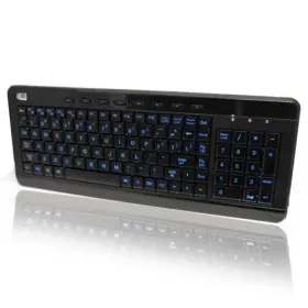 Akb-120eb Adesso Akb120eb Slimtouch 120 - 3-color Illuminated Compact Multimedia K
