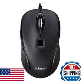 Adesso B0f9bs9929 Imouse F1 Wired Usb Mouse Fingerprint Reader 1200 Dpi Aes 256 Encryption