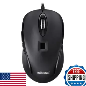 B0f9bs9929 Adesso Imouse F1 Wired Usb Mouse Fingerprint Reader 1200 Dpi Aes 256 Encryption