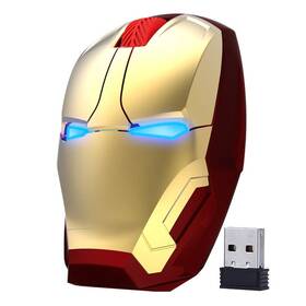 Aikchi Uk1421a Wireless Iron Man Mouse Noiseless Optical For Desktop Laptop... Fast Ship