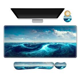 Aimsa Ams-4lp Keyboard Mouse Pad Wrist Rest Extended Gaming Support