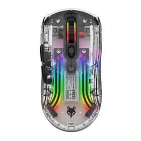 Attoe Ataj120 Bluetooth Wireless Mouse Transparent Rgb Mechanical Dual Mode Gaming
