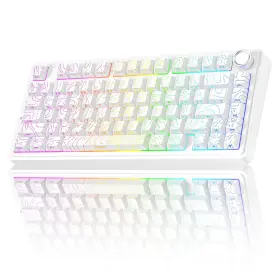 F75-pro Aula F75 Pro Wireless Mechanical Keyboard With Knob 75% Hot Swappable Custom