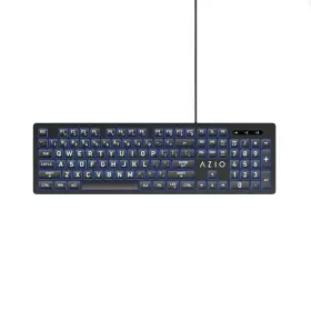 Kb512 Azio Vision Usb Wired Computer Keyboard For Pc 3-color Backlight