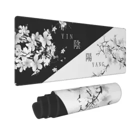 Beyimen 629538052056 Japanese Black White Cherry Blossom Gaming Mouse Pad Xl Extended Large Mousep