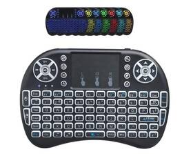 Bifans I8-bt Portable I8 Pro Mini 2.4g&bt Wireless Keyboard With 7 Colors Black