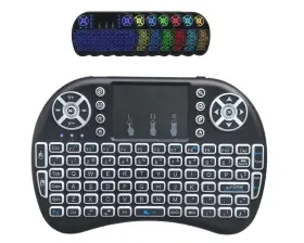 I8-bt Bifans Portable I8 Pro Mini 2.4g&bt Wireless Keyboard With 7 Colors Black