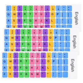 Bruislard Qcsgia0h 3 Pcs English Keyboard Replacement Letter Stickers Universal