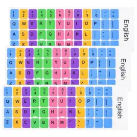 Qcsgia0h Bruislard 3 Pcs English Keyboard Replacement Letter Stickers Universal