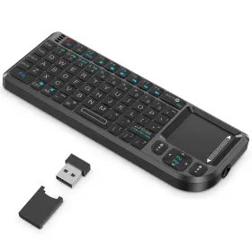 Bh800 Burhoo Mini Keyboard With Touchpad 2.4g Bluetooth Wireless Usb Key... Fast Ship