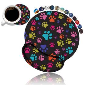 Bwooll Pad-050 Ergonomic Mouse Pad Wrist Support And Coasters Set Cute Rest With