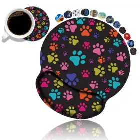 Pad-050 Bwooll Ergonomic Mouse Pad Wrist Support And Coasters Set Cute Rest With