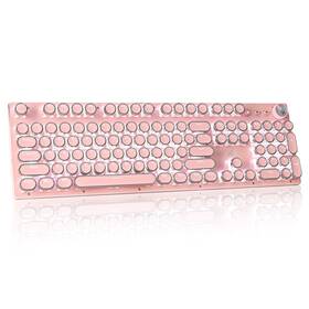 Chichen 723509408961 Retro Steampunk Typewriter-style Gaming Keyboard Blue Switches Pure