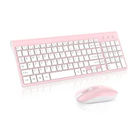 Cimetech 629722502489 Wireless Keyboard Mouse Combo Compact Full Size