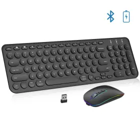 Cimetech 763684136211 Bluetooth Keyboard And Mouse Rechargeable Dual-mode