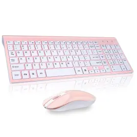 Kf10 Cimetech Wireless Keyboard And Mouse Combo Compact Full Size Keyboa