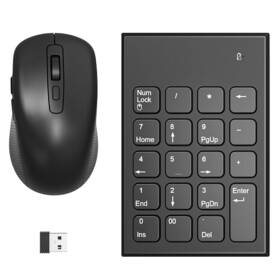Clickfish 602581104018 Wireless Number Pad And Mouse Ultra Slim 2.4 Ghz 19 Keys Numeric K... Fast Ship