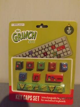 Culturefly Yfp017a-fbq25 The Grinch Dr. Seuss Key Caps 9 Piece Set Nib