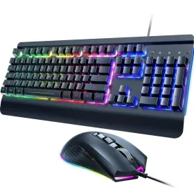 Pc279a Dacoity Wired Gaming Keyboard And Mouse Combo 104 Keys All-metal Panel Rainbow Compu