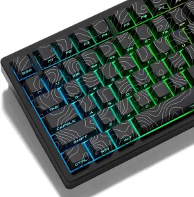 Topographic1.0 Dagaladoo Xvx-pbt-cb-61 Black Topographic Keycaps Double Shot Pbt