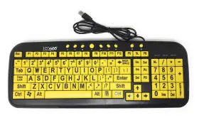 Datacal 887628785164 New And Improved Ezsee By Dc - Large Print Computer Keyboard Usb Wired Yell