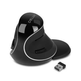 Delux Delux-m618plus Wireless Ergonomic Vertical Mouse - 2.4g With Usb Receiver Silent Clic