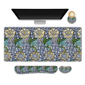 Dinky 006-dk-l Large Mouse Pad And Keyboard Wrist Rest Set Extended With Wr