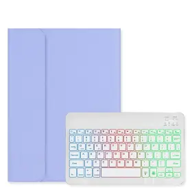 Disonbeir-blkd2 Disonbeir Backlit Keyboard Case For Samsung Galaxy Tab S6 Lite 10.4 Inch Purple