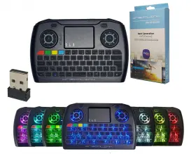 Dreamlink/formuler 742521641019 7 Color Backlit Wireless Mini Keyboard Touchpad Remote Con