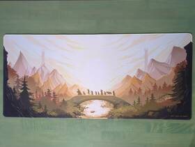 Drop Mdx-37524-2 The Lord Of Rings Deskmat Desk Mat Pad Mousepad Fellowship Gold