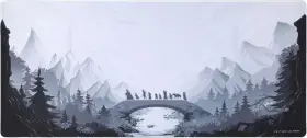 Mdx-37524-5 Drop - The Lord Of Rings Desk Mat Fellowship Black And White