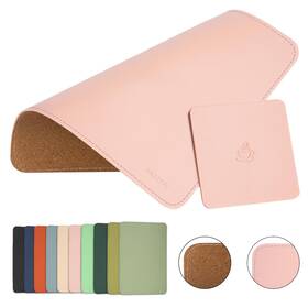 Eagzffi 780669092706 Leather Mouse Pad Wood Double Side Stitched Edges Equippe