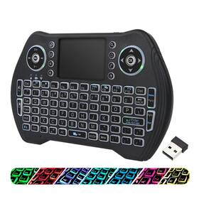 Easytone 716788686373 Backlit Mini Wireless Keyboard Touchpad Mouse Combo With Rechargable