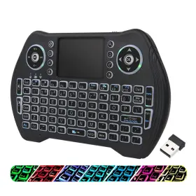 Easytone 716788686373 Backlit Mini Wireless Keyboard Touchpad Mouse Combo With Rechargable