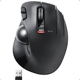 Elecom M-xt3drbk Ex-g Trackball Mouse 2.4ghz Usb Wireless Ergonomic Design Thumb Con