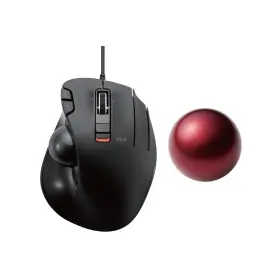 M-xt3urbk Elecom Wired Thumb-operated Trackball Mouse And Red Replacement M-xt