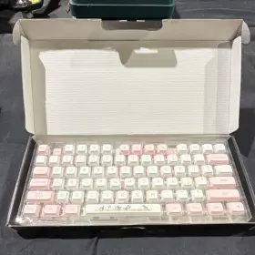 Lpnrrcv041 Epomaker Pink White Cat Theme Key Caps Set For Mechanical Keyboard English