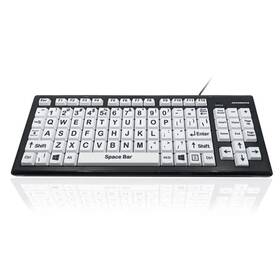 Ergoguys 060055460483 Kyb-mon2blk-ucus Vision Impairment Black And White Keyboard With Extra