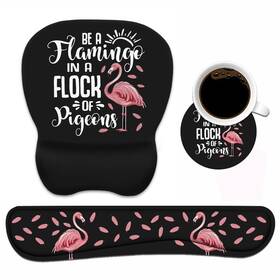 Erwytyioi Rest-e19 Mouse Pad Wrist Support And Keyboard Rest Set With Coasters Inspiratio