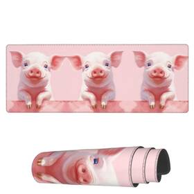 Famame Fa-#tw9ldloimqkgbegzi7 M16 Laptop Mouse Pad Pig Feet On Wall Desk Mat With Stitched Edges 31.5x 1