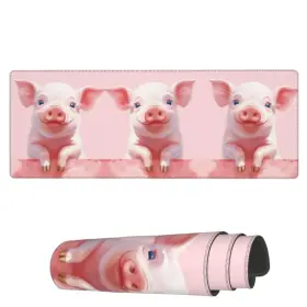 Tw9ldloimqkgbegzi7 Famame Fa-#tw9ldloimqkgbegzi7 M16 Laptop Mouse Pad Pig Feet On Wall Desk Mat With Stitched Edges 31.5x 1