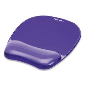 Fellowes 91441 Gel Crystals Mouse Pad With Wrist Rest 7.87 X 9.18 Purple