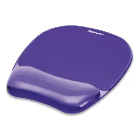91441 Fellowes Gel Crystals Mouse Pad With Wrist Rest 7.87 X 9.18 Purple