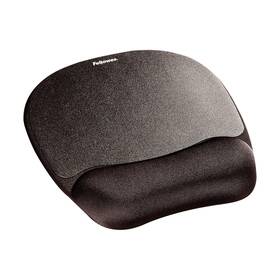 Fellowes Fel9176501 Memory Foam Mouse Pad/wrist Rest- Black 9176501 9.3l X 7... Fast Ship