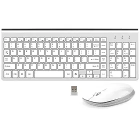 Df23sluskeyboard2dj Fenifox Wireless Keyboard Mouse Combo 2.4g Usb Slim And Silent Full-s