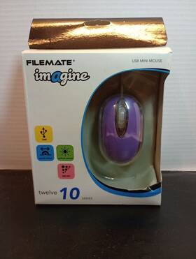 Filemate 800953174380 Imagine Purple Mini Mouse Usb /great For Children And Adults