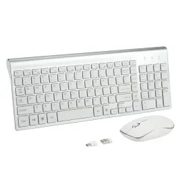 Fonicer 797505959642 Wireless Keyboard And Mouse Combo With Usb C A Receiver-full Size Type