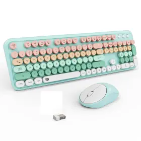 Fopett 975693490718 Wireless Keyboard And Mouse Combo 2.4 Ghz Full-sized Typewriter Mou