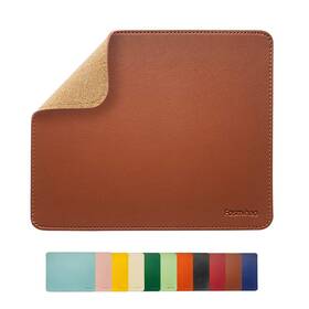 Fosmihao 715748727675 Leather Mouse Pad - Wooden Double-sided With Stitched Edge Waterpr